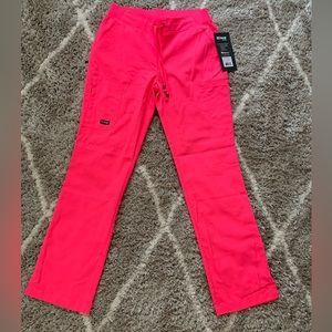 Greys Anatomy pink pop scrub bottoms size small. NWT
